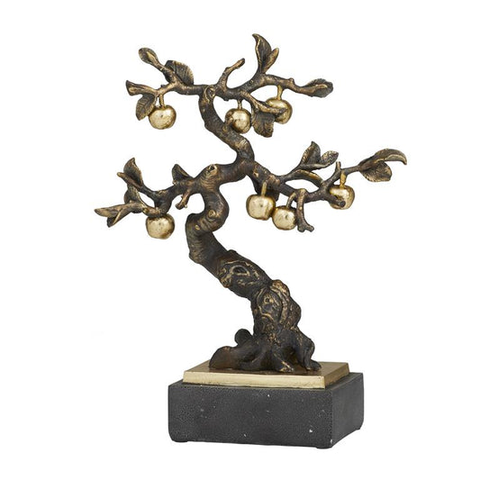 BRONZE POLYSTONE ECLECTIC TREE SCULPTURE