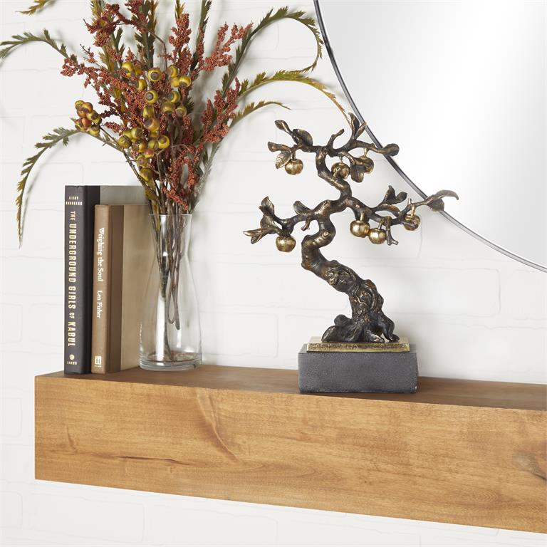 BRONZE POLYSTONE ECLECTIC TREE SCULPTURE