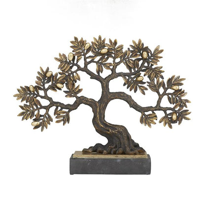 BRONZE POLYSTONE ECLECTIC TREE SCULPTURE