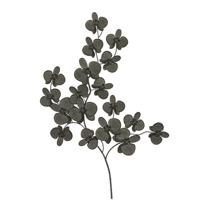 BLACK METAL CONTEMPORARY FLOWERS WALL DECOR