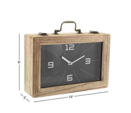BLACK WOOD ENCASED CLOCK