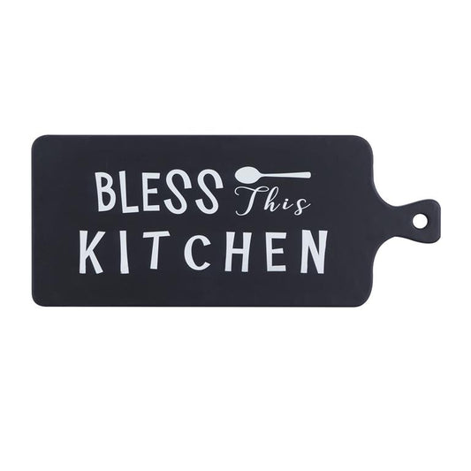 BLACK WOOD MODERN FARMHOUSE KITCHEN SIGN WALL DECOR,