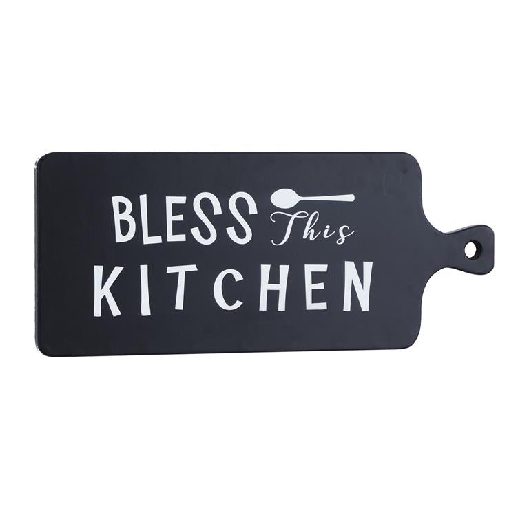 BLACK WOOD MODERN FARMHOUSE KITCHEN SIGN WALL DECOR,