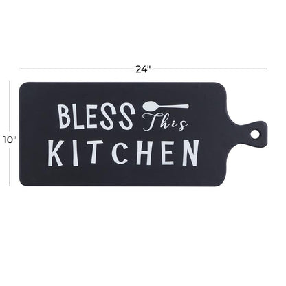 BLACK WOOD MODERN FARMHOUSE KITCHEN SIGN WALL DECOR,