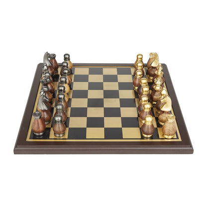 GOLD ALUMINUM CHESS GAME SET