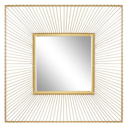 COSMOLIVING BY COSMOPOLITAN GOLD METAL STARBURST WALL MIRROR