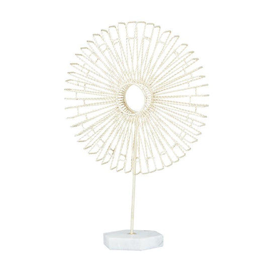 COSMOLIVING BY COSMOPOLITAN GOLD MARBLE STARBURST SCULPTURE