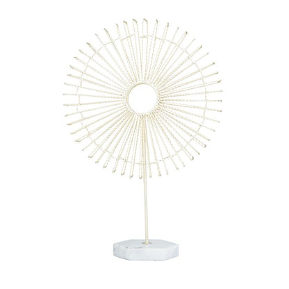COSMOLIVING BY COSMOPOLITAN GOLD MARBLE STARBURST SCULPTURE