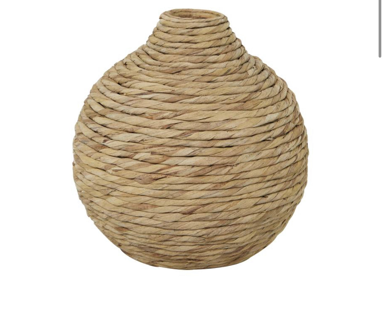 BROWN SEAGRASS HANDMADE WOVEN VASE