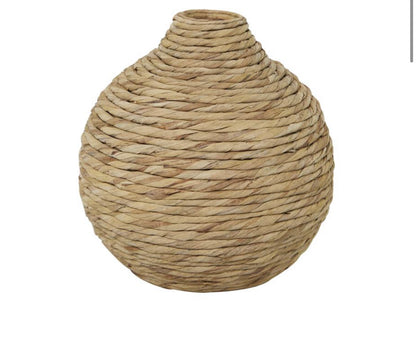 BROWN SEAGRASS HANDMADE WOVEN VASE