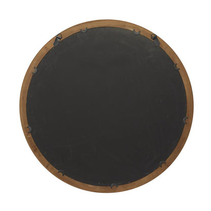 BROWN WOOD WALL MIRROR,