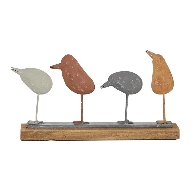 BROWN METAL CONTEMPORARY SCULPTURE, BIRD