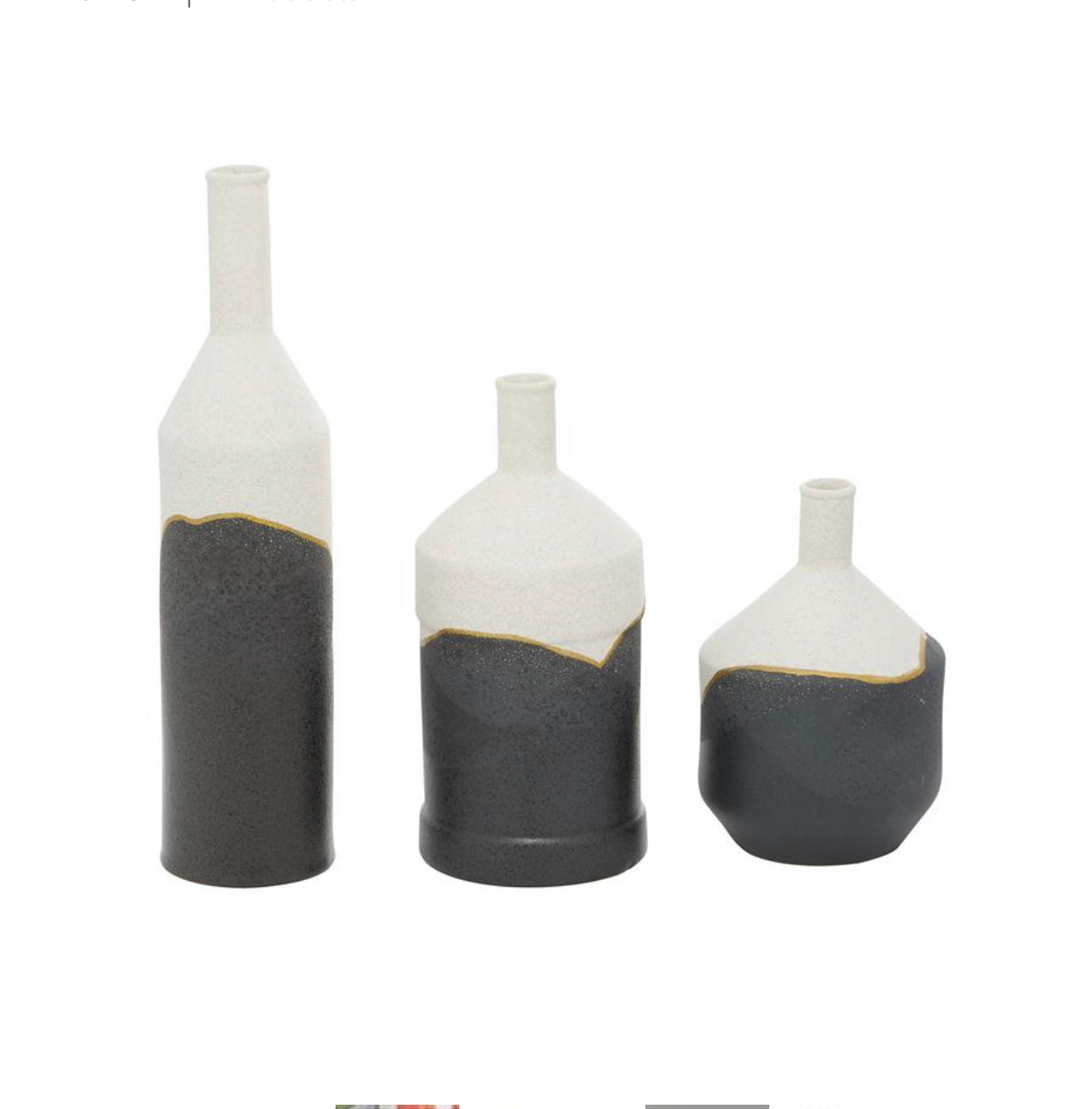 COSMOPOLITAN BLACK CERAMIC VASE