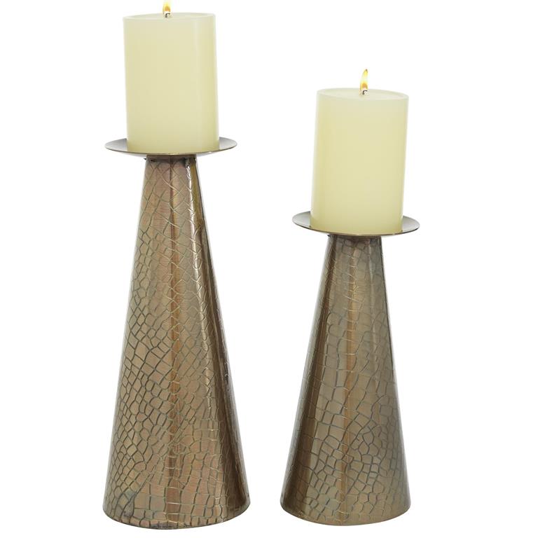 BRONZE STAINLESS STEEL MODERN CANDLE HOLDER,