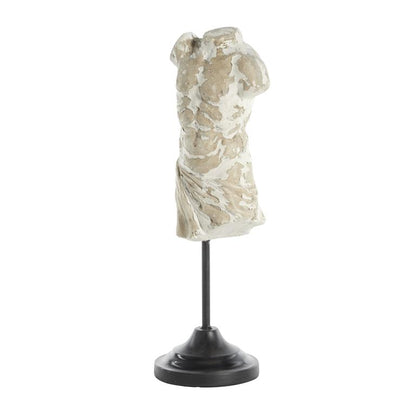 BEIGE FIBER CLAY VINTAGE PEOPLE SCULPTURE