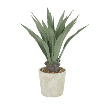 Beige Plastic Contemporary Agave Artificial Plant