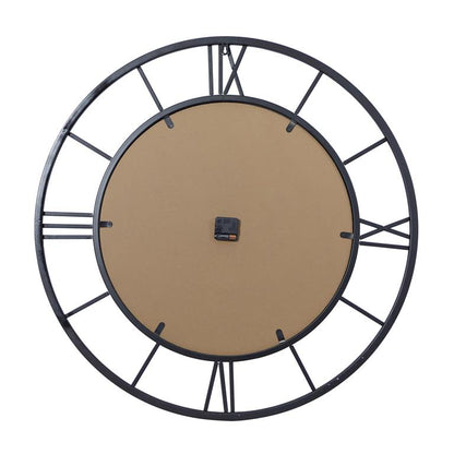 WHITE METAL INDUSTRIAL WALL CLOCK