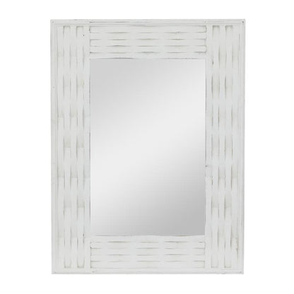 WHITE WOOD WALL MIRROR