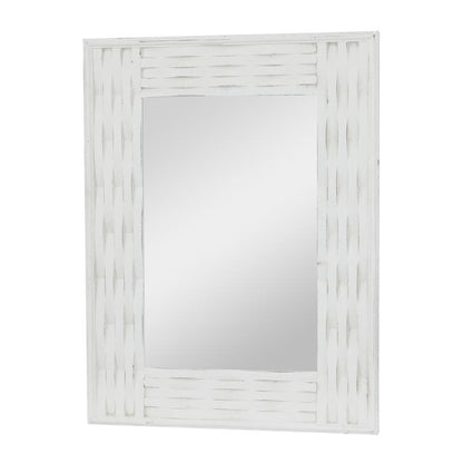 WHITE WOOD WALL MIRROR