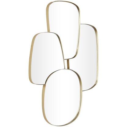 COSMOLIVING BY COSMOPOLITAN GOLD METAL WALL MIRROR WITH VARYING SHAPES