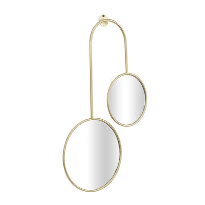 COSMOLIVING BY COSMOPOLITAN GOLD METAL WALL MIRROR,