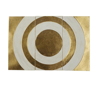 COSMOLIVING BY COSMOPOLITAN GOLD METAL GEOMETRIC TARGET WALL DECOR