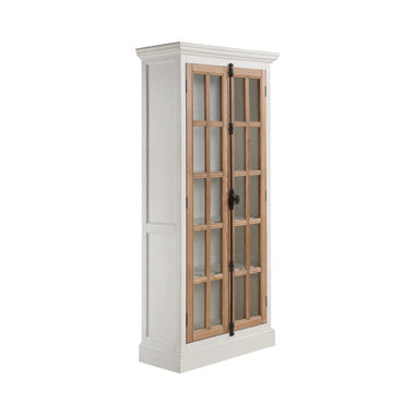 Tammi 2-Door Tall Cabinet Antique White And Brown
