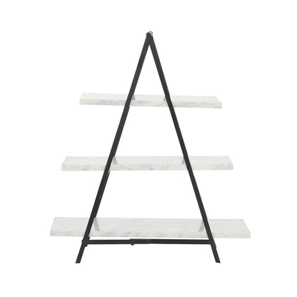WHITE MARBLE 3 TIERED TIERED SERVER