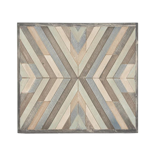 MULTI COLORED WOOD GEOMETRIC HANDMADE SOUTHWESTERN WALL DECOR