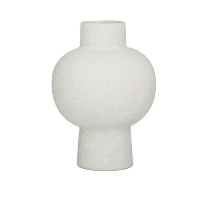 COSMOLIVING BY COSMOPOLITAN WHITE CERAMIC HANDMADE VASE