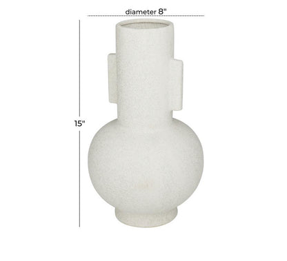 COSMOPOLITAN WHITE CERAMIC HANDMADE VASE