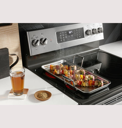 GE Profile™ 30" Smart Free-Standing Electric Double Oven Convection Range with No Preheat Air Fry