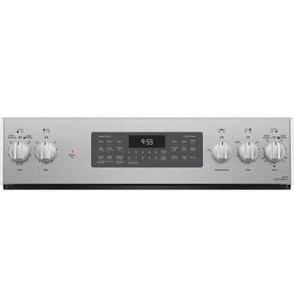 GE Profile™ 30" Smart Free-Standing Electric Double Oven Convection Range with No Preheat Air Fry