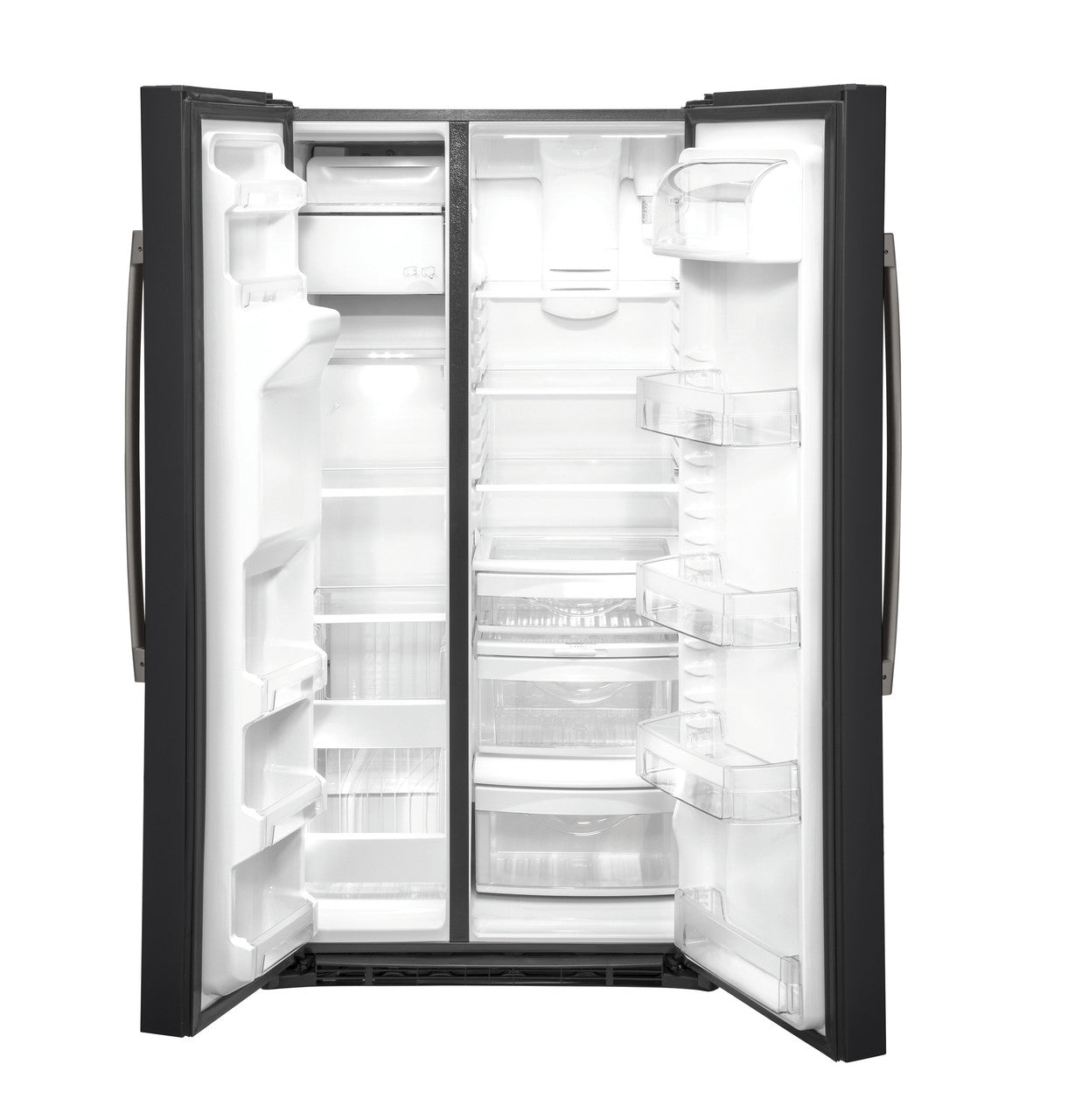 GE® 25.1 Cu. Ft. Side-By-Side Refrigerator Black