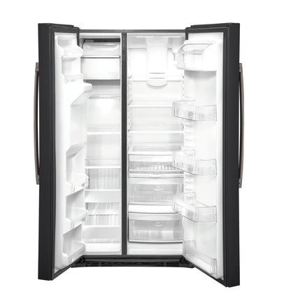 GE® 25.1 Cu. Ft. Side-By-Side Refrigerator Black