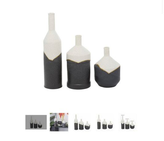 COSMOPOLITAN BLACK CERAMIC VASE