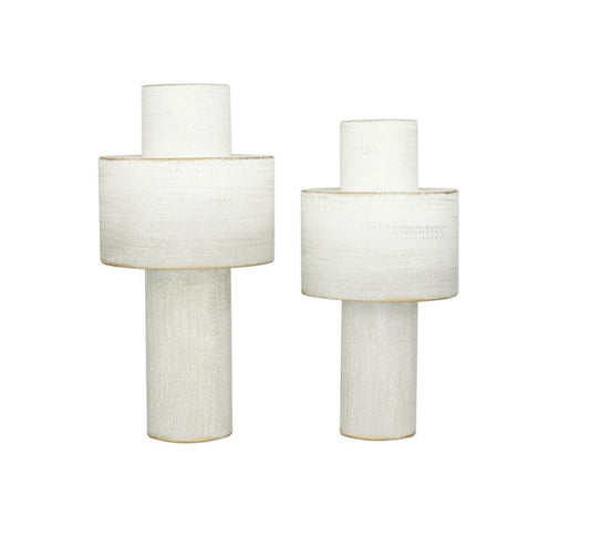 COSMOLIVING BY COSMOPOLITAN WHITE METAL VASE,