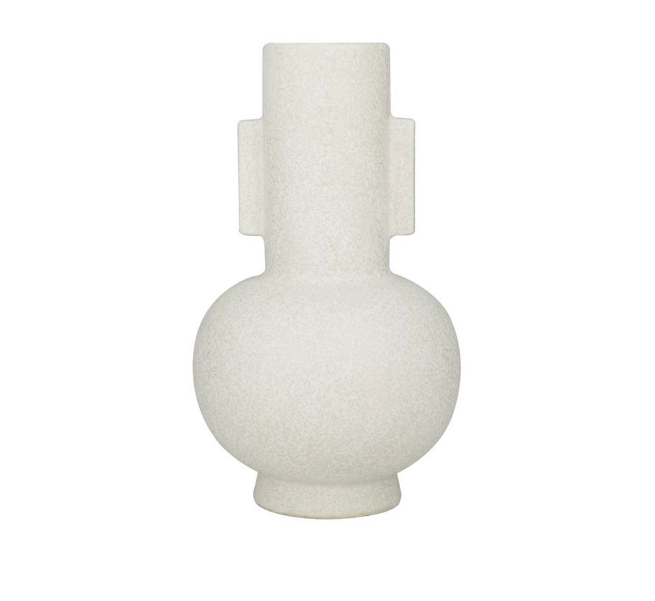 COSMOPOLITAN WHITE CERAMIC HANDMADE VASE