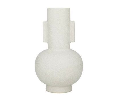 COSMOPOLITAN WHITE CERAMIC HANDMADE VASE