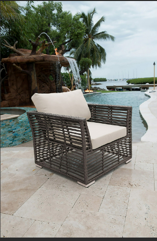 Graphite Lounge chair with Cushions