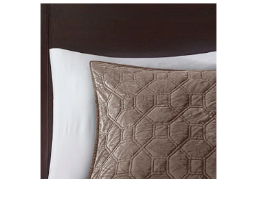 Madison Park 100% Polyester Faux Velvet Reversible Coverlet Set