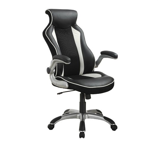 Dustin Adjustable Height Office Chair Black And Silver