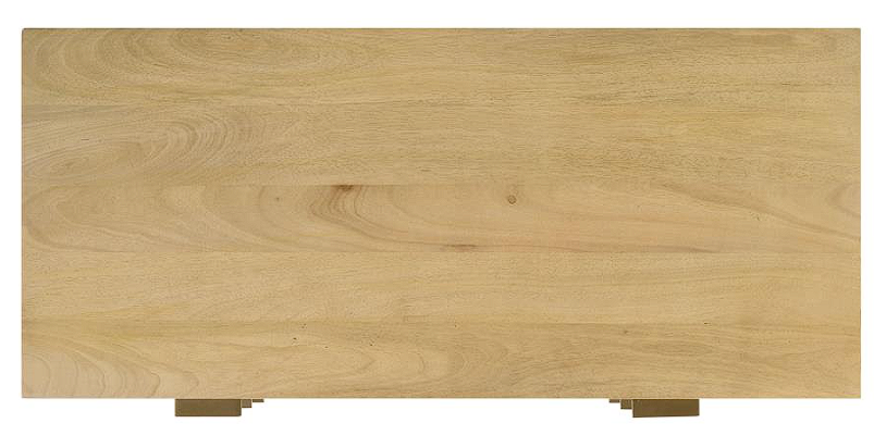 Zamora 3-drawer Accent Cabinet Natural and Antique Brass