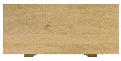 Zamora 3-drawer Accent Cabinet Natural and Antique Brass