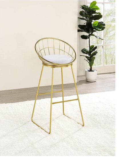 Glenbrook Padded Seat Bar Stools Gold