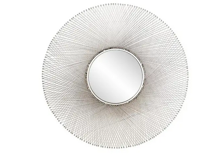 Silver Metal Starburst Wall Mirror