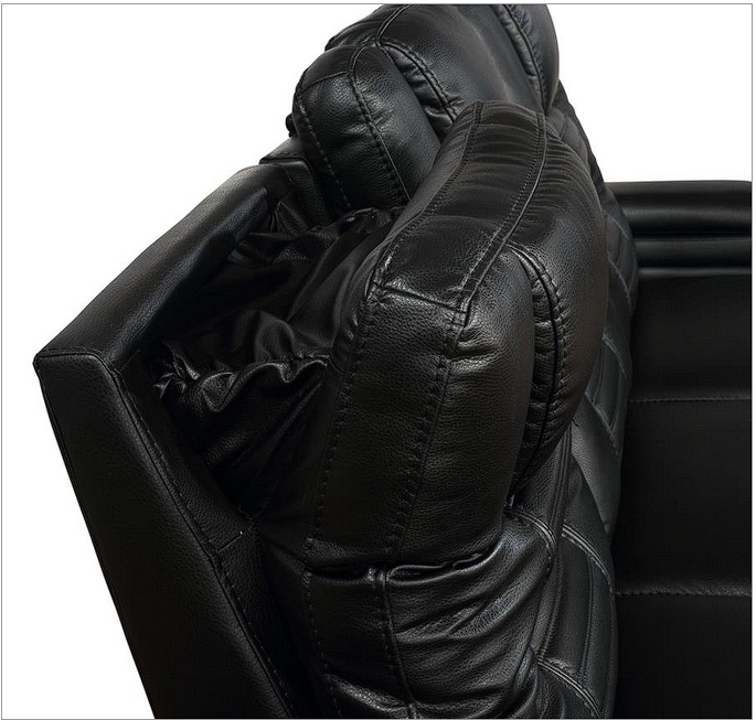 Zane Power Recliner in Black Performance Leatherette