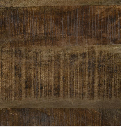 Aurora Round Accent Table with Drum Base Natural and Black