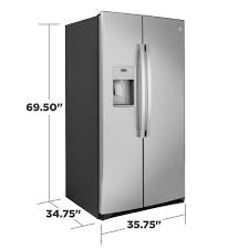 GE® 25.1 Cu. Ft. Fingerprint Resistant Side-By-Side Refrigerator