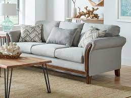 Roxanne Upholstered Flared Arm 2pc Sofa & Love Platinum